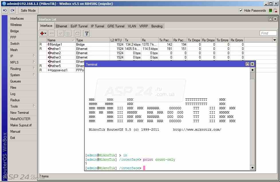 Mikrotik Router OS print count-only
