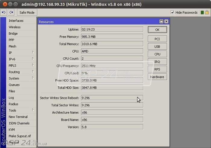 Mikrotik Router OS v5.8