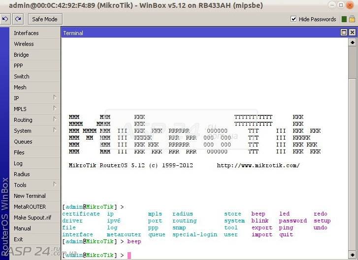 Mikrotik RouterBoard RB433AH beep
