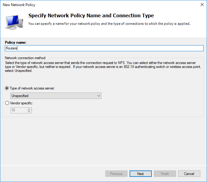 etwork Policy Server -Routers