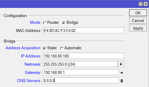 Mikrotik регистрация устройств по mac адресу