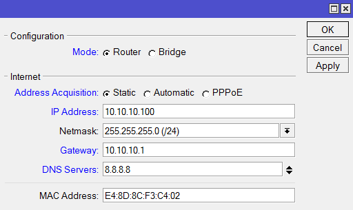 Mikrotik регистрация устройств по mac адресу