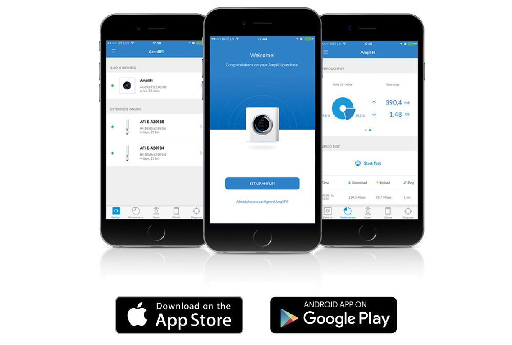 Приложение AmpliFi для iOS и Android