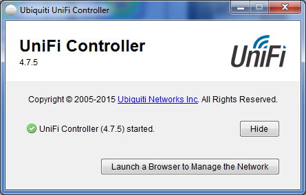 UniFi Controller старт программы 