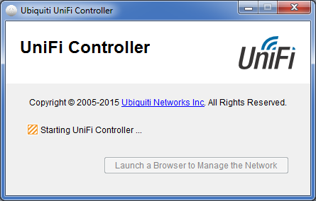 UniFi Controller инициализация программы 