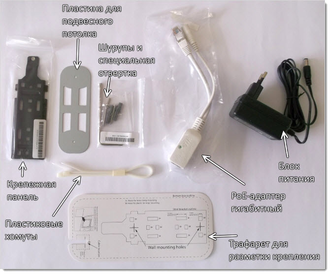 Комплектация MikroTik wAP ac