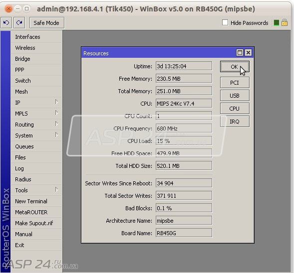 Mikrotik загрузка процессора как посмотреть