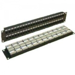 Патч-панель 19&quot;, 48хRJ45, 568A/В, UTP, категория 5е, 2U, черного цвета