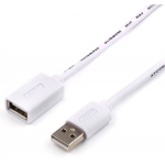 Удлинитель USB 3 m (Am-Af, феррит, белый) AT3790