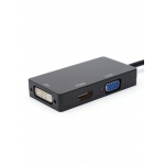 Переходник 0.1 m DisplayPort(m) - HDMI, VGA, DVI, AT6854