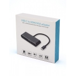 Переходник 0.1 m Type-C(m) - HDMI+VGA+USB, AT2810