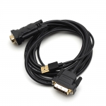 Кабель DVI-VGA 1.8 m (DVI-D с чипом, черный, в пакете), AT9506