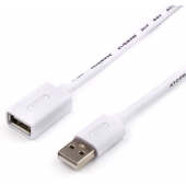 Удлинитель USB 5 m (Am-Af, 2 феррита, белый) AT4717 Удлинитель USB 5 m (Am-Af, 2 феррита, белый) AT4717