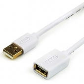 Удлинитель USB 1.8 m (Am-Af, белый), блистер AT3688 Удлинитель USB 1.8 m (Am-Af, белый), блистер AT3688