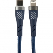 Кабель PERFEO  USB C вилка-Lightning вилка, 60W, синий, длина 1 м.,POWER (C1003) Кабель PERFEO  USB C вилка-Lightning вилка, 60W, синий, длина 1 м.,POWER (C1003)