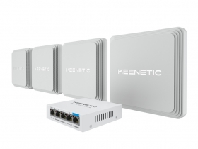 Keenetic Orbiter Pro 4-Pack + PoE+ switch 5 bundle (KN-KIT-012) -  купить в asp24.ru