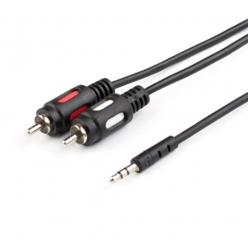 Аудио-кабель 3 м (Jack3.5(m) - 2RCA(m), стерео, пакет), AT0708