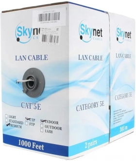 SkyNet Кабель Premium UTP indoor 2x2x0,51, медный, FLUKE TEST, (CSP-UTP-2-CU)